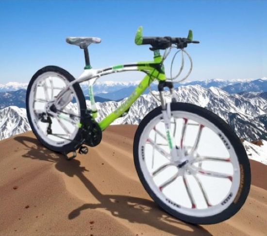 صورة دراجة رياضية مقاس 26 أخضر ليموني